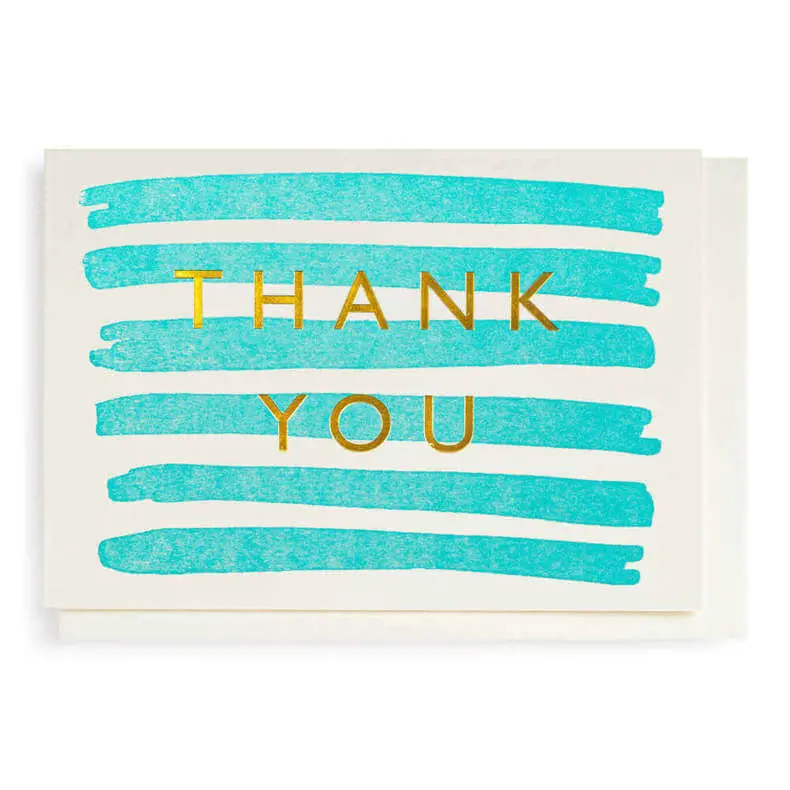 Archivist Thank You Stripes Card